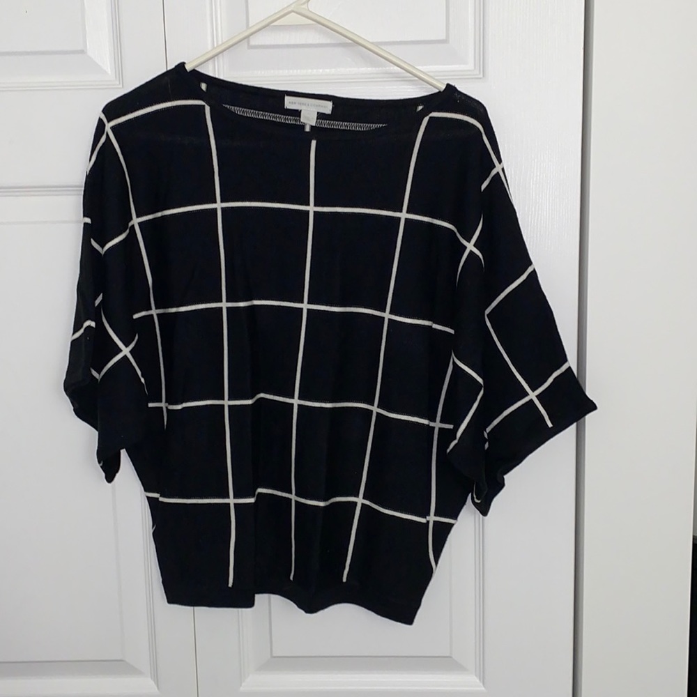 Black and white work shirt